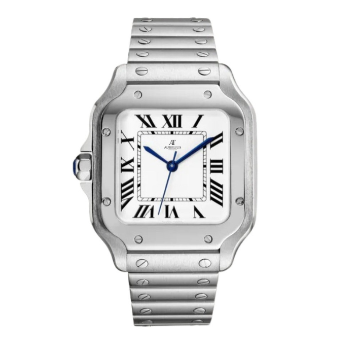 Classic Square 40 – Silver Dial | Steel Case & Integrated Bracelet