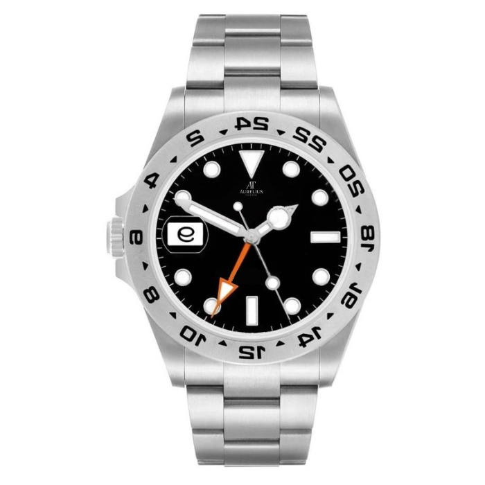Field 42 – Black Dial | Steel Bracelet & Fixed 24H Bezel