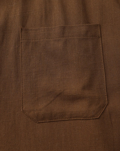 Men’s Mandarin Collar Shirt – Relaxed Fit Textured Cotton Shirt